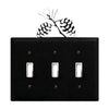 Wrought Iron Pinecone Triple Switch Cover - OUT OF STOCK UNTIL 07/18/2026