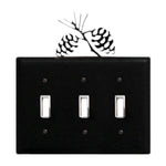 Wrought Iron Pinecone Triple Switch Cover - OUT OF STOCK UNTIL 07/18/2026