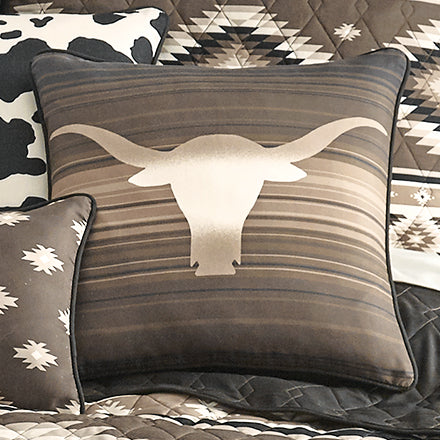 Western Steer Pillow - CLEARANCE