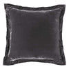 Azure Gray Velvet Flanged Square Euro Sham