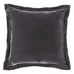 Azure Gray Velvet Flanged Square Euro Sham
