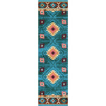 Diamond Creek Turquoise Rug - 2 x 8
