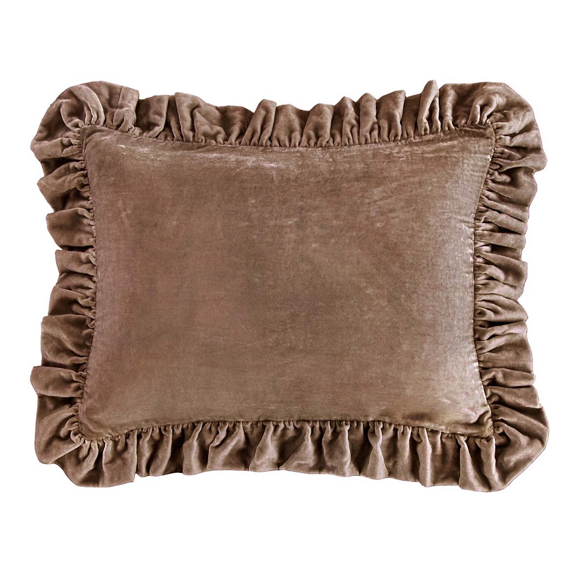 Rose Luxe Velvet Ruffle Euro Sham