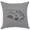 Mountain Time Gray Pillow