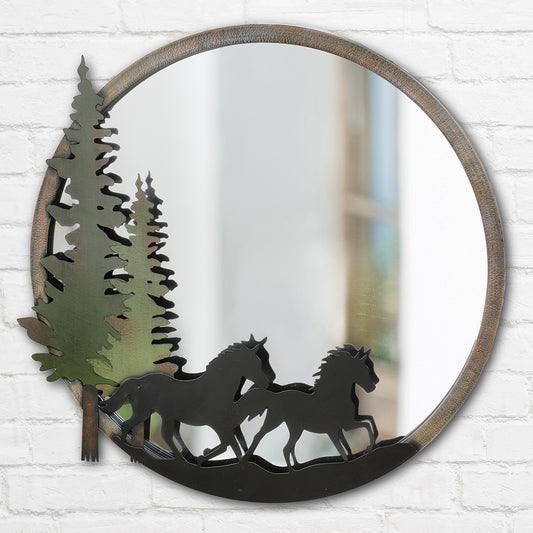 Mustang Ridge Round Wall Mirror - SALE
