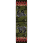 Black Bear Tracks Rug - 2 x 8