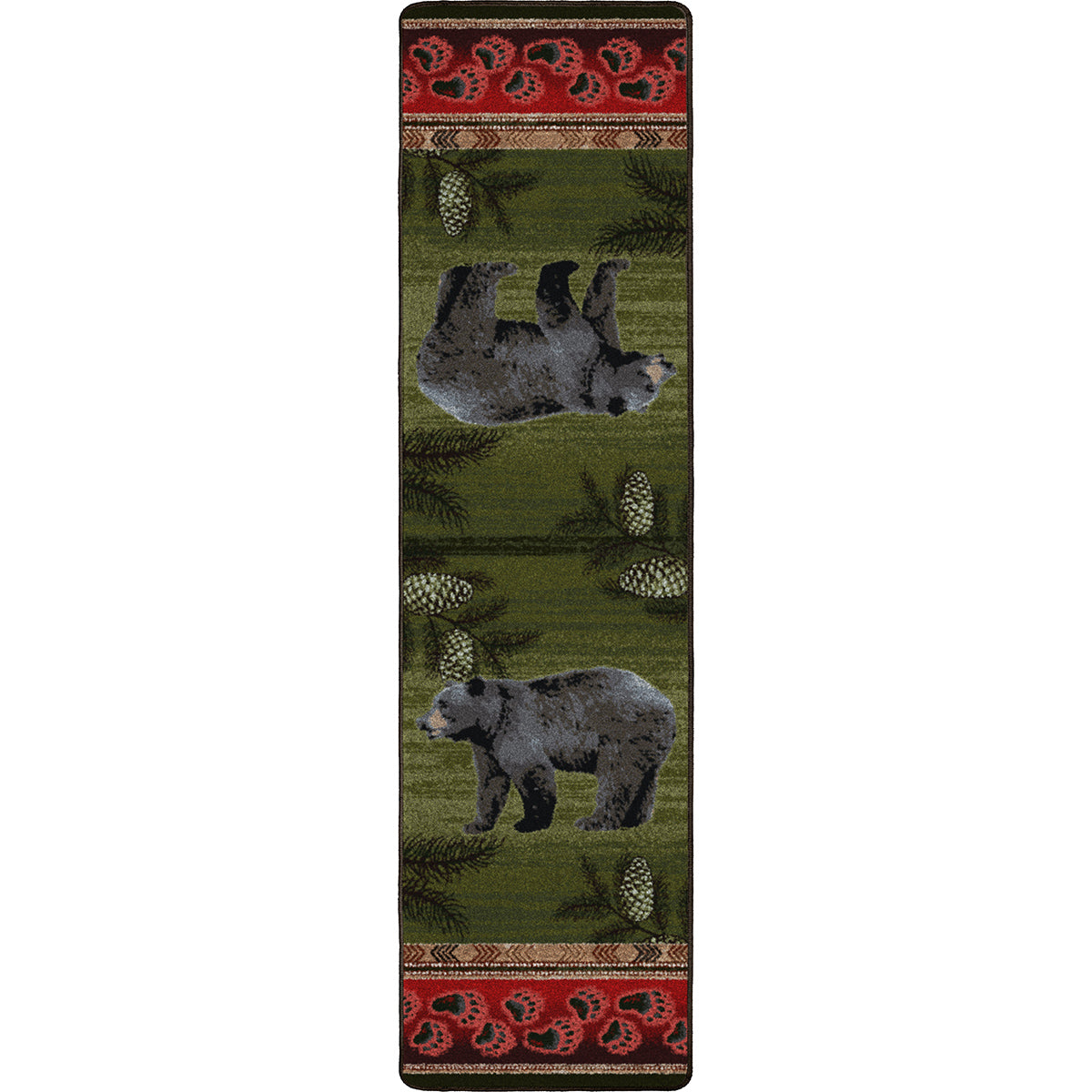 Black Bear Tracks Rug - 2 x 8