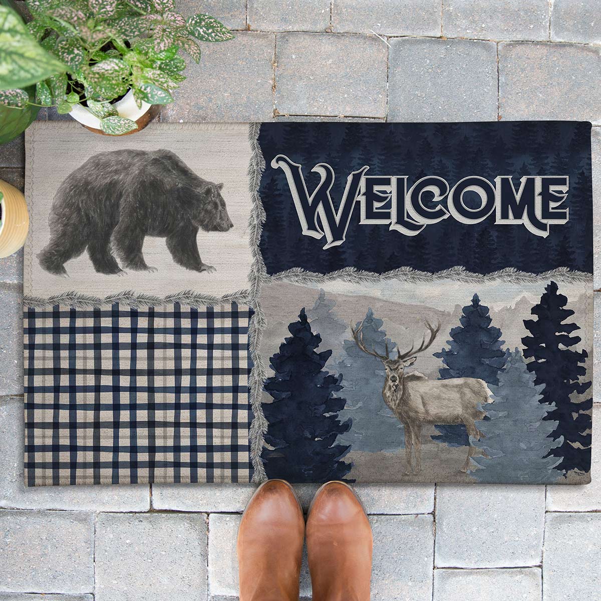 Blue Forest Outdoor Rug - 3 x 5