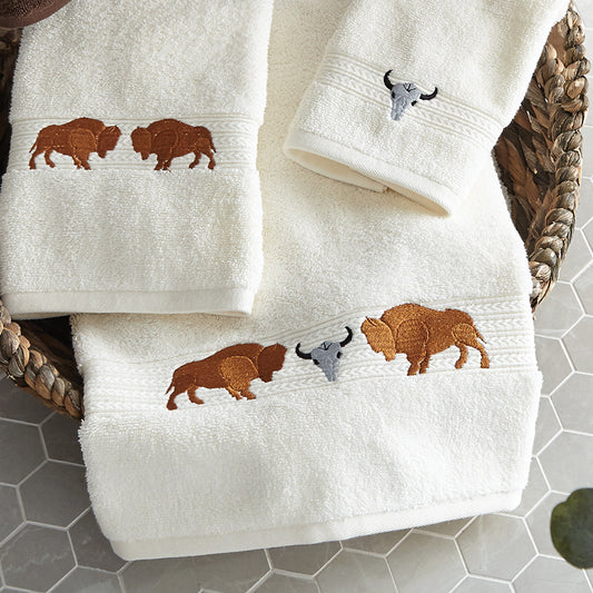 Buffalo Ridge Ivory Bath Towel - CLEARANCE