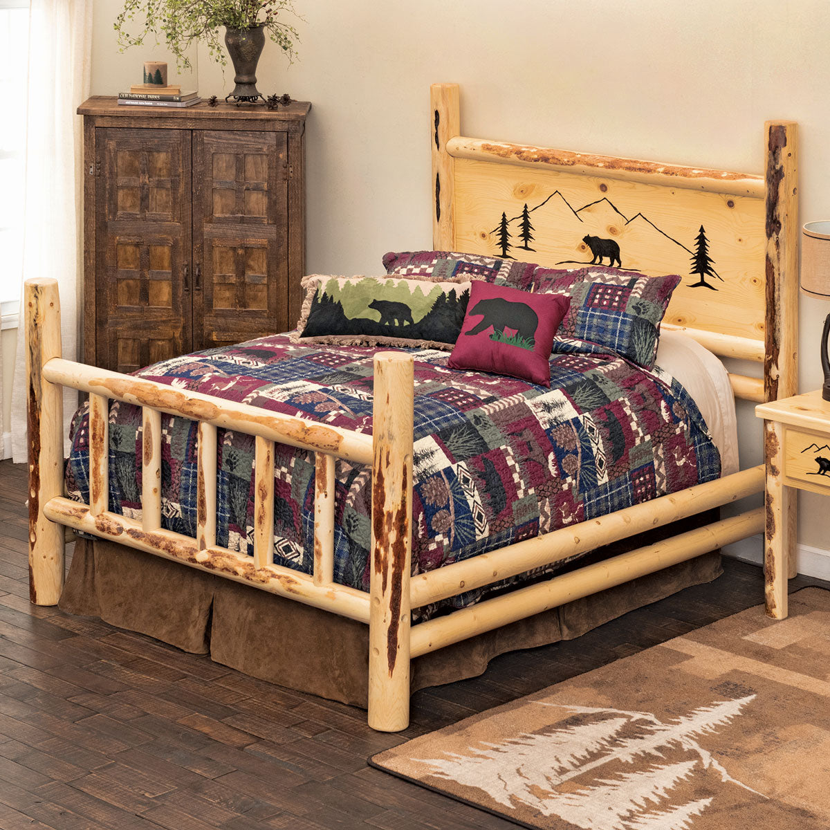 Bear Mountain Log Bed - Queen