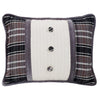 Silver Mountain Oblong Pillow with Covered Buttons