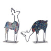 Holiday Deer Iron Figurines - Set of 2
