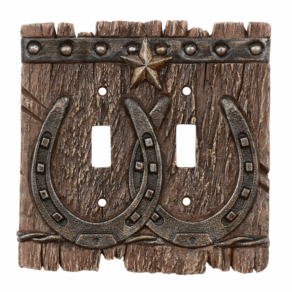 Western Ranch Double Switch Plate