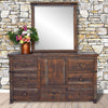 Barn Door Dresser with Mirror