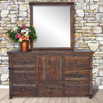 Barn Door Dresser with Mirror