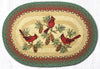 Three Cardinals Oval Rug