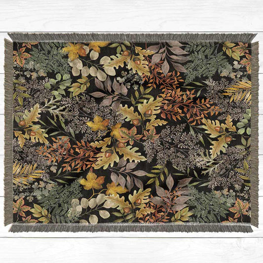 Midnight Woodland Throw Blanket - Small
