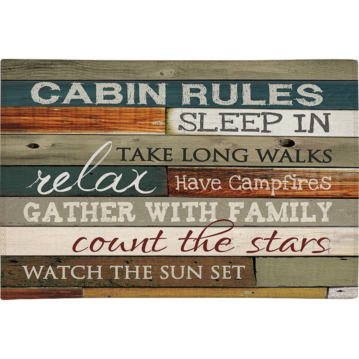 Rules of the Cabin Chenille Rug - 4 x 6