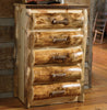 Elk Antler 5 Drawer Log Chest