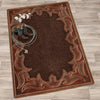 Western Stitched Brown Rug - 3 x 4