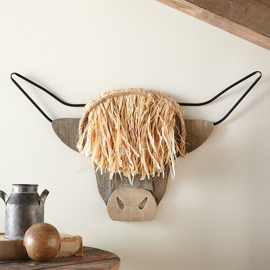 Highland Cow Wood Wall Hanging - CLEARANCE
