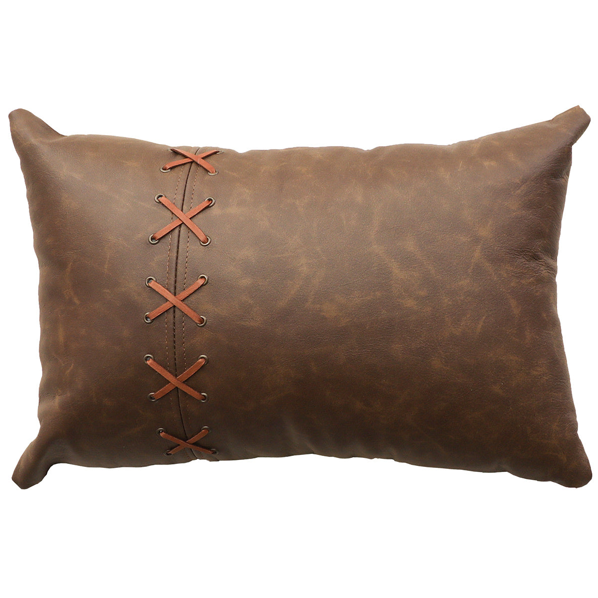 Butte Leather Pillow with Leather Back - 12 x 18
