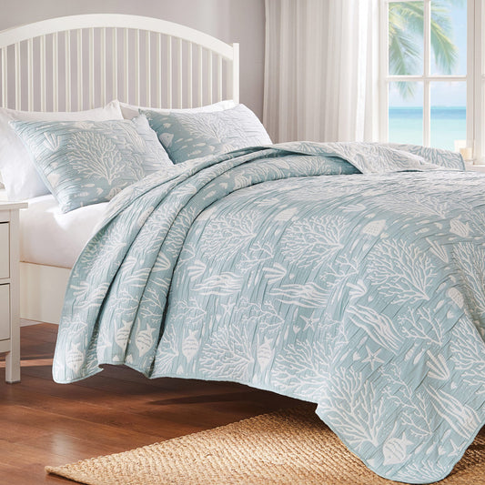 Tropical Waters Coverlet Set - King - OVERSTOCK