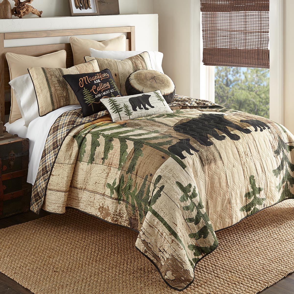 Sunset Bears Quilt Bed Set - Queen