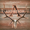 Rustic Monogram Personalized Stretched Canvas - Small