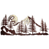 Mountain Scene Burnished Metal Wall Art