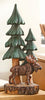 Moose & Pine Tree Sculpture