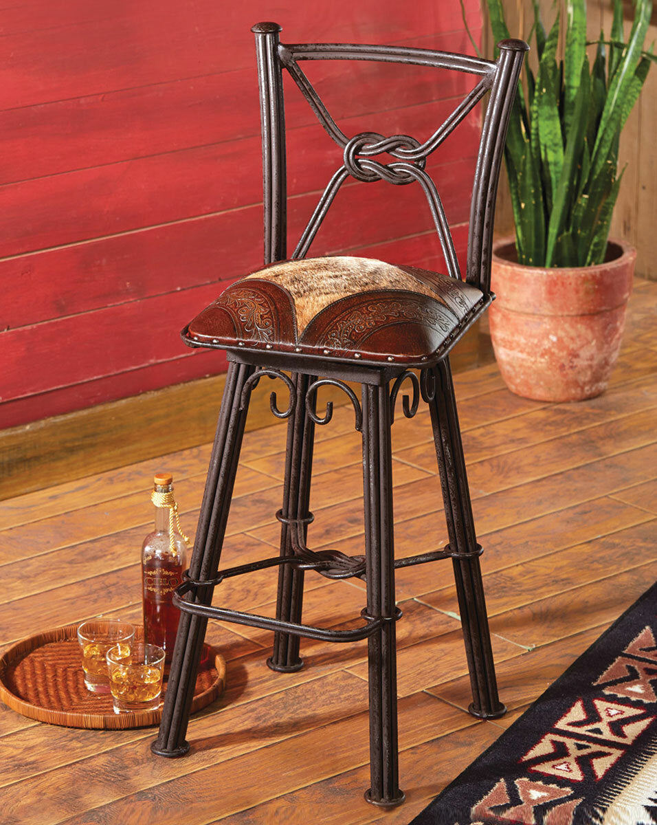 Coronado Iron Barstool with Swivel Back - Set of 3