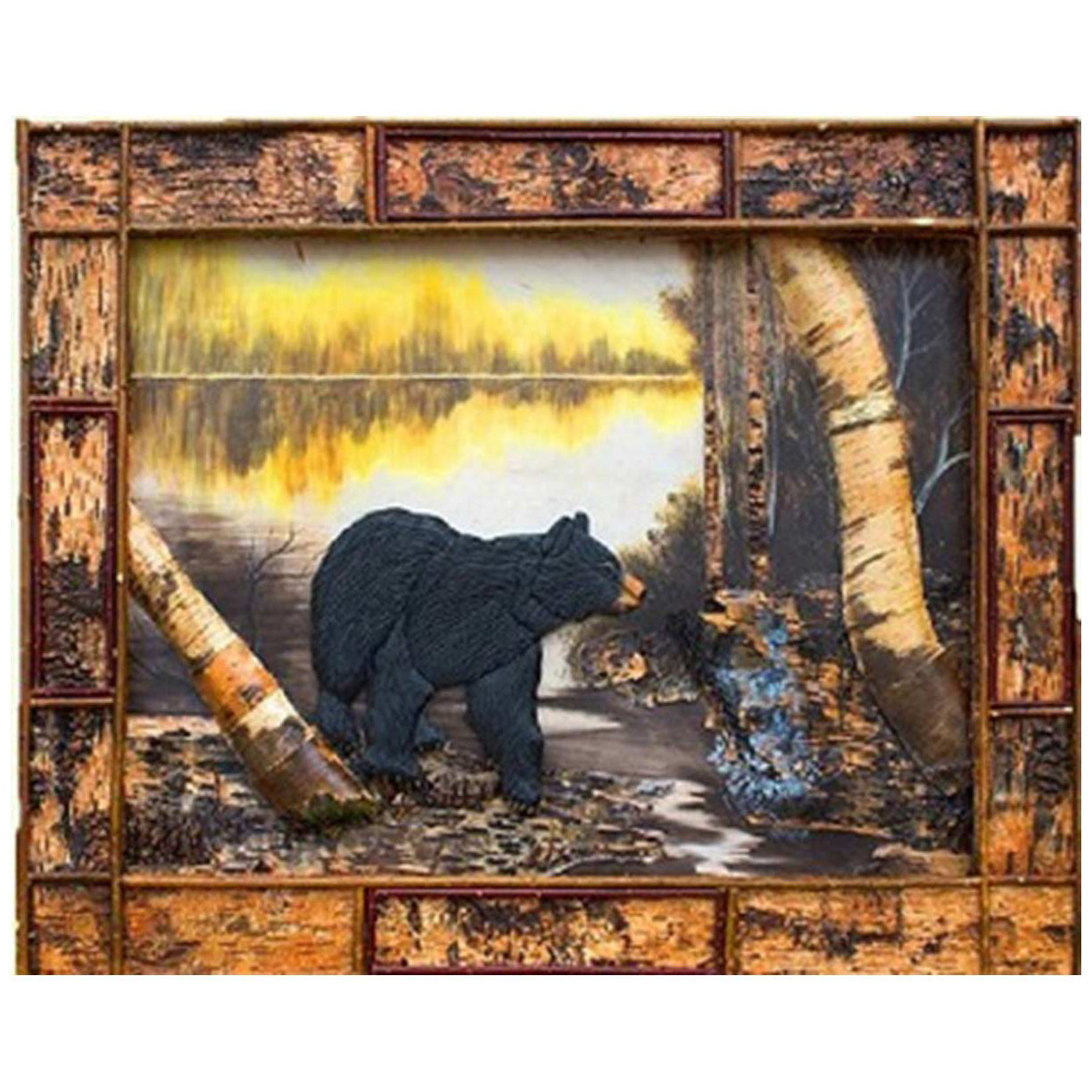 Birch Sunset Bear Wall Art