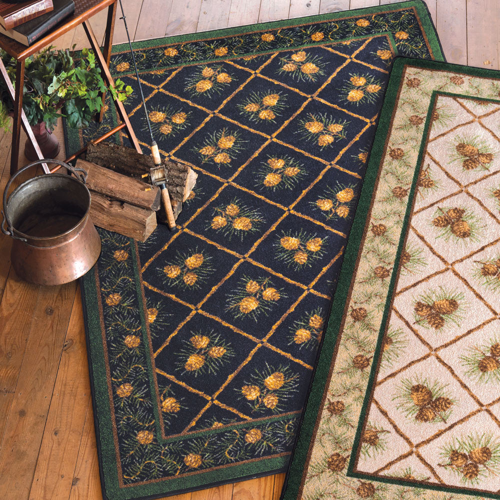 Pinecone Haven Green Rug - 5 x 8