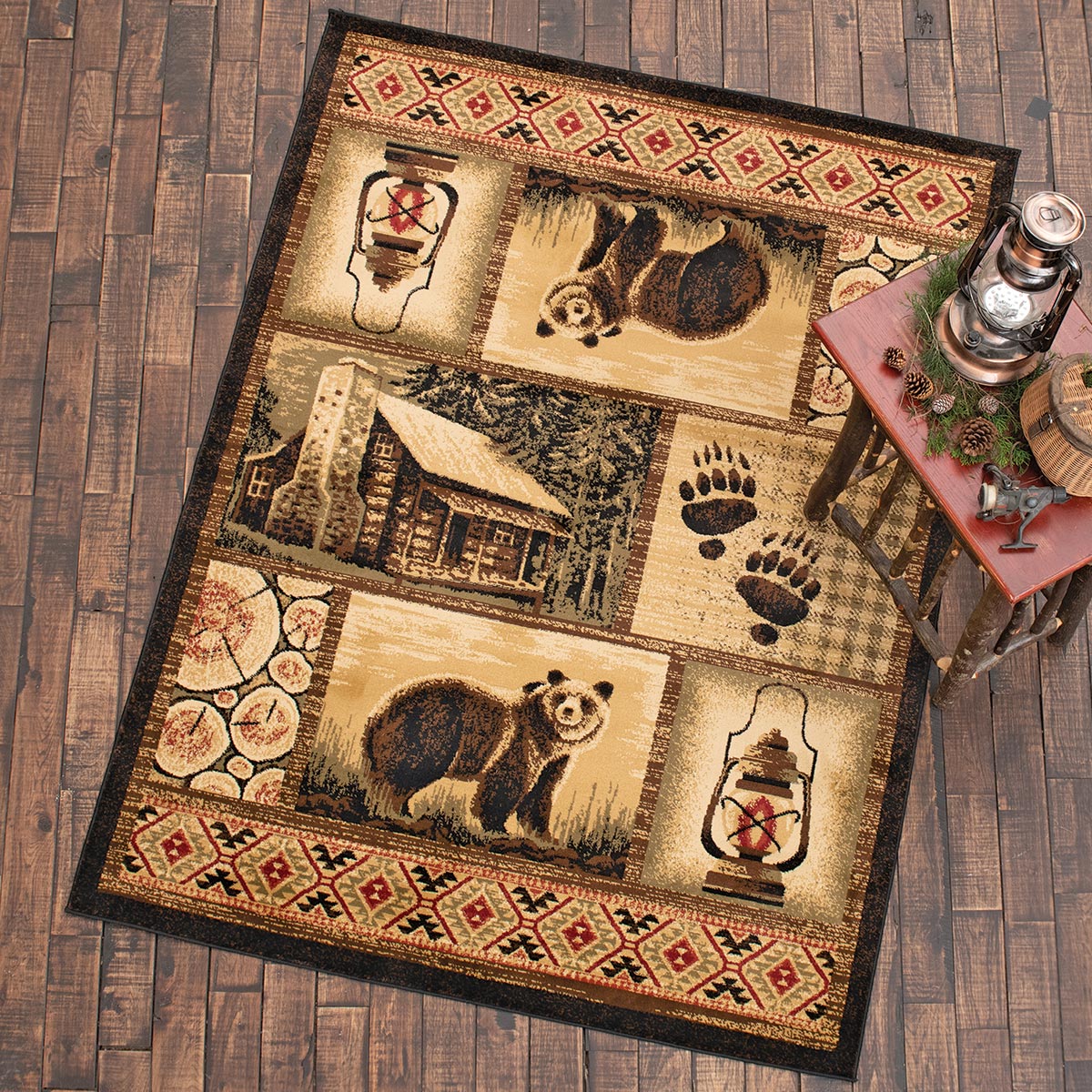 Grizzly Cabin Rug - 2 x 3 - OVERSTOCK