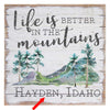Life in the Mountains Personalized Wall Art