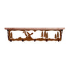 Snowboarder 34 Inch Pine Hook Shelf