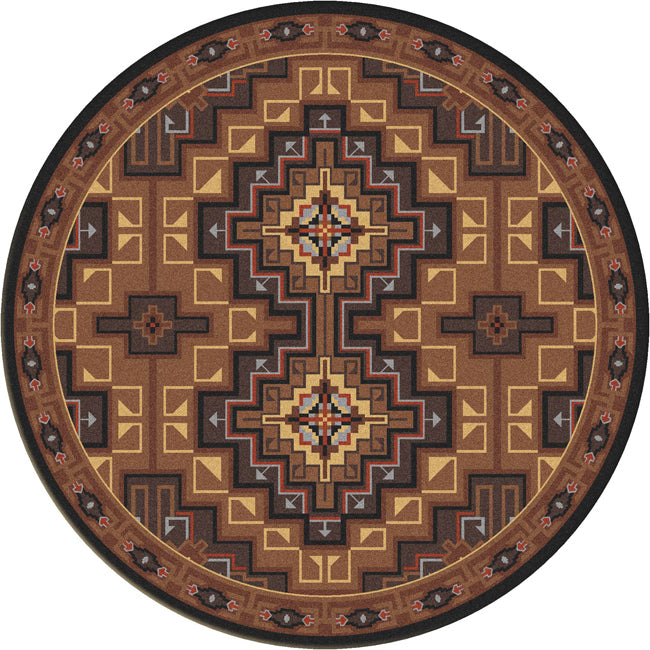 High Rez Southwest Rug - 8 Foot Round