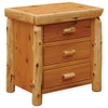 Cedar XL Three Drawer Nightstand