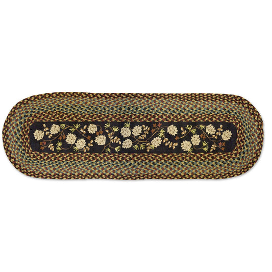Pinecones & Berries Hooked & Braided Runner