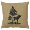 Moose Tree Linen Pillow - Straw