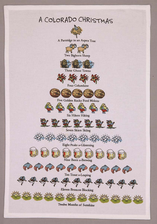12 Days of Rocky Mountain Christmas Kitchen Towels - Set of 4 - OUT OF STOCK UNTIL 07/23/2026