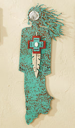 Brave Hearted Turquoise Spirit Woman Wall Art