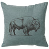 Buffalo Linen Pillow - Ocean