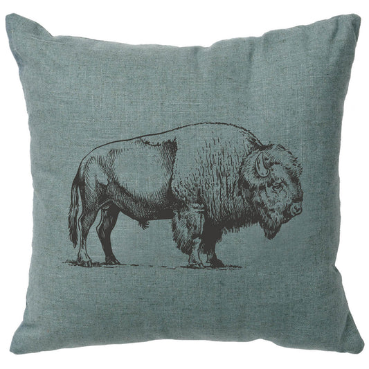 Buffalo Linen Pillow - Ocean