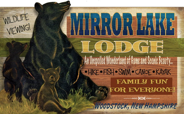 Black Bear Lodge Sign