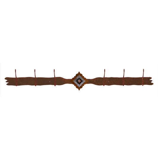 Diamond Copper Berry Concho 6 Hook Coat Rack