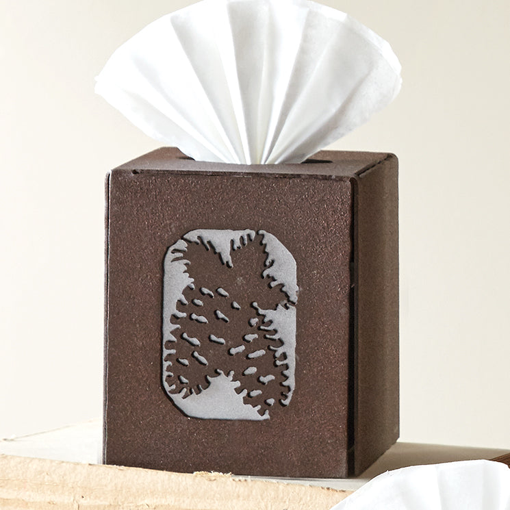 Pinecone Square Tissue Cover