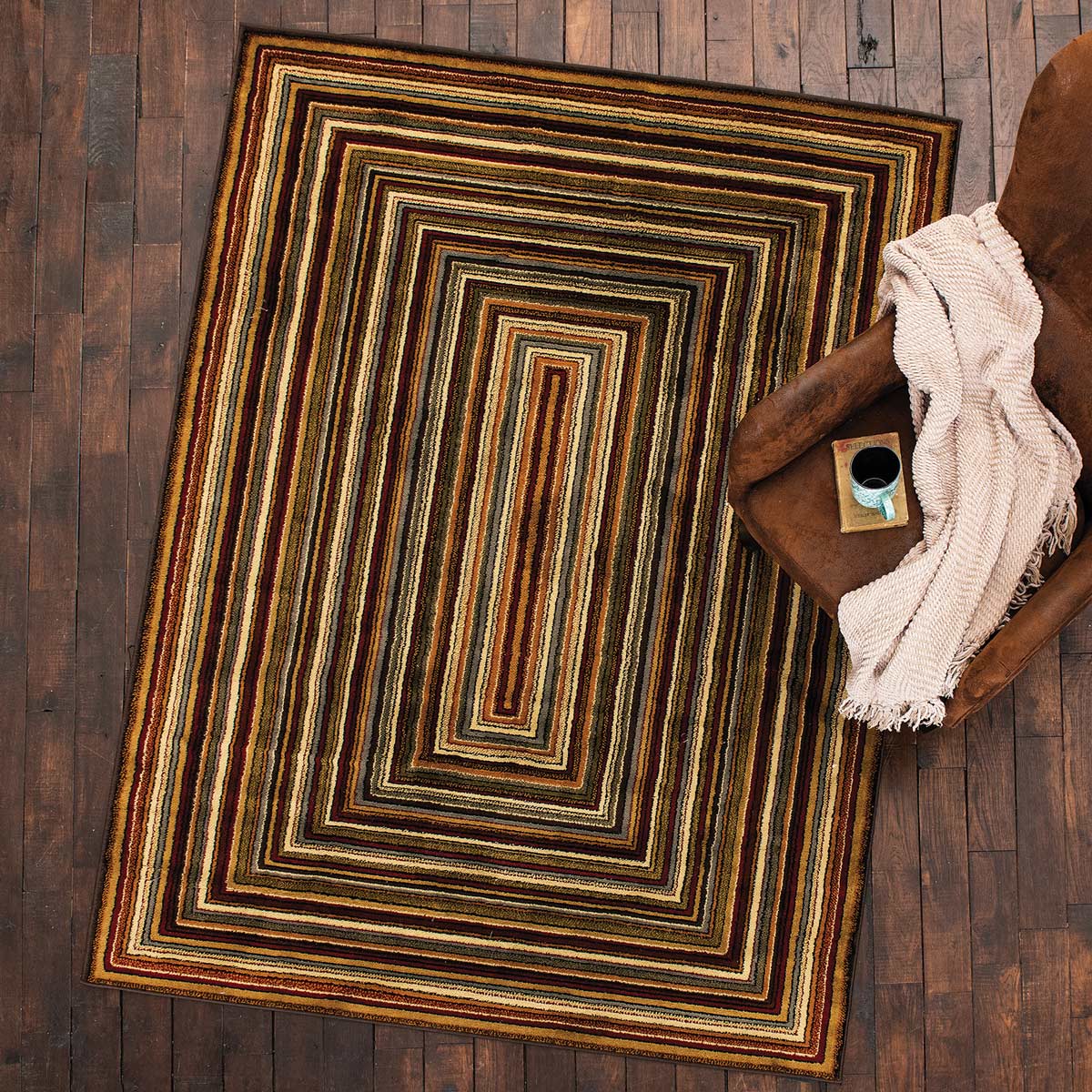 Lodge Stripes Rug - 8 x 11
