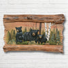 Bear Family Carved Wood Wall Art